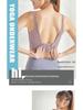 Plus Size High-Impact Sports Bra with Push-Up & Beautiful Back Design - Shockproof, Quick-Dry Yoga Tank Top