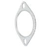 2 Hole Exhaust Pipe Flange Gasket Perforated Steel Universal for 3in 76mm Turbo Vehicle
