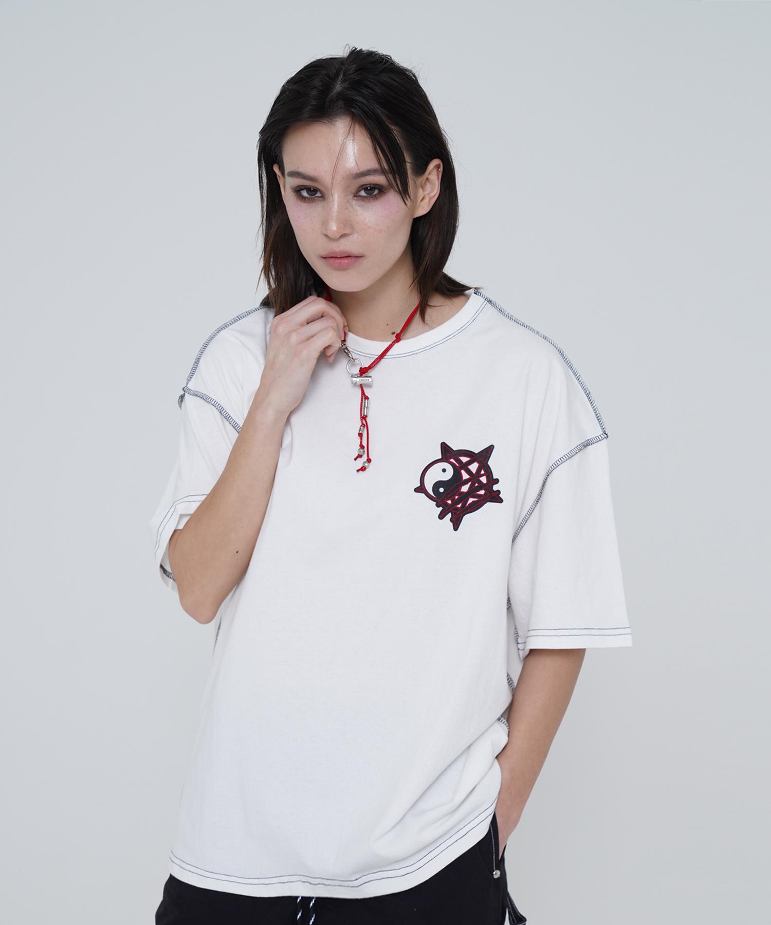 Kimhi Demon Cat T-Shirt - [White] White/F