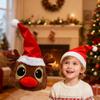 Yousheng Weihnachtsmannmütze Weiche Plüsch Weihnachtsmütze mit Licht-Ton-Show Elastisches Band Weihnachtsmütze Kostümzubehör Feiertagsparty Geschenk