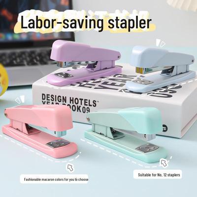 Portable Macaron Color Stapler, Labor-Saving Medium-Sized Binding Machine for Office and Stationery Needs