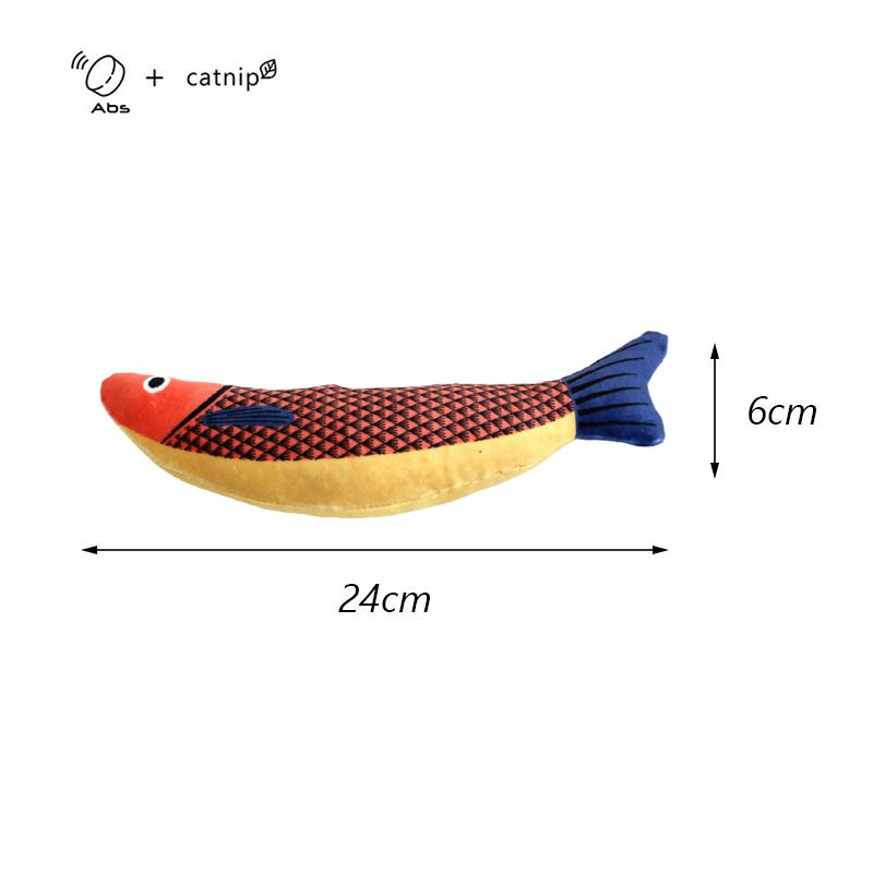 Squeaky Sea Fish Shape Sphynx Cat Toy Catnip Plush Stuffed Pet Toys for Cats Gotas Kitten Kedi Funny mascotas Play Accessories