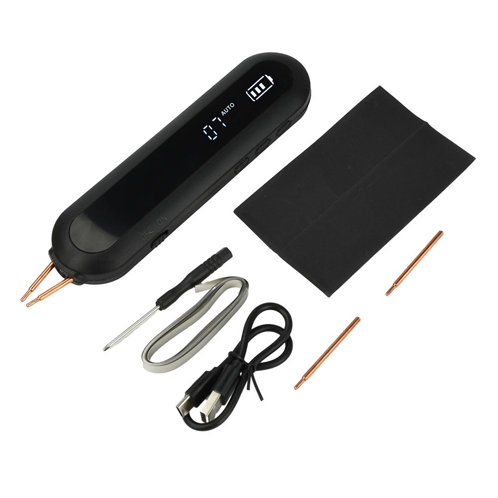 

2-In-1 Battery Spot Welder, Led Lighting, Dual Pulse Welding, Circuit Board Welding Tool, For Welding Nickel Sheets, Iron Sheets чорний