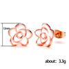 Huian Classic Camellia Flower Stud Earring Delicate Women Accessory  Daily Wearing Party Earring with White/Black Flower Jewelry