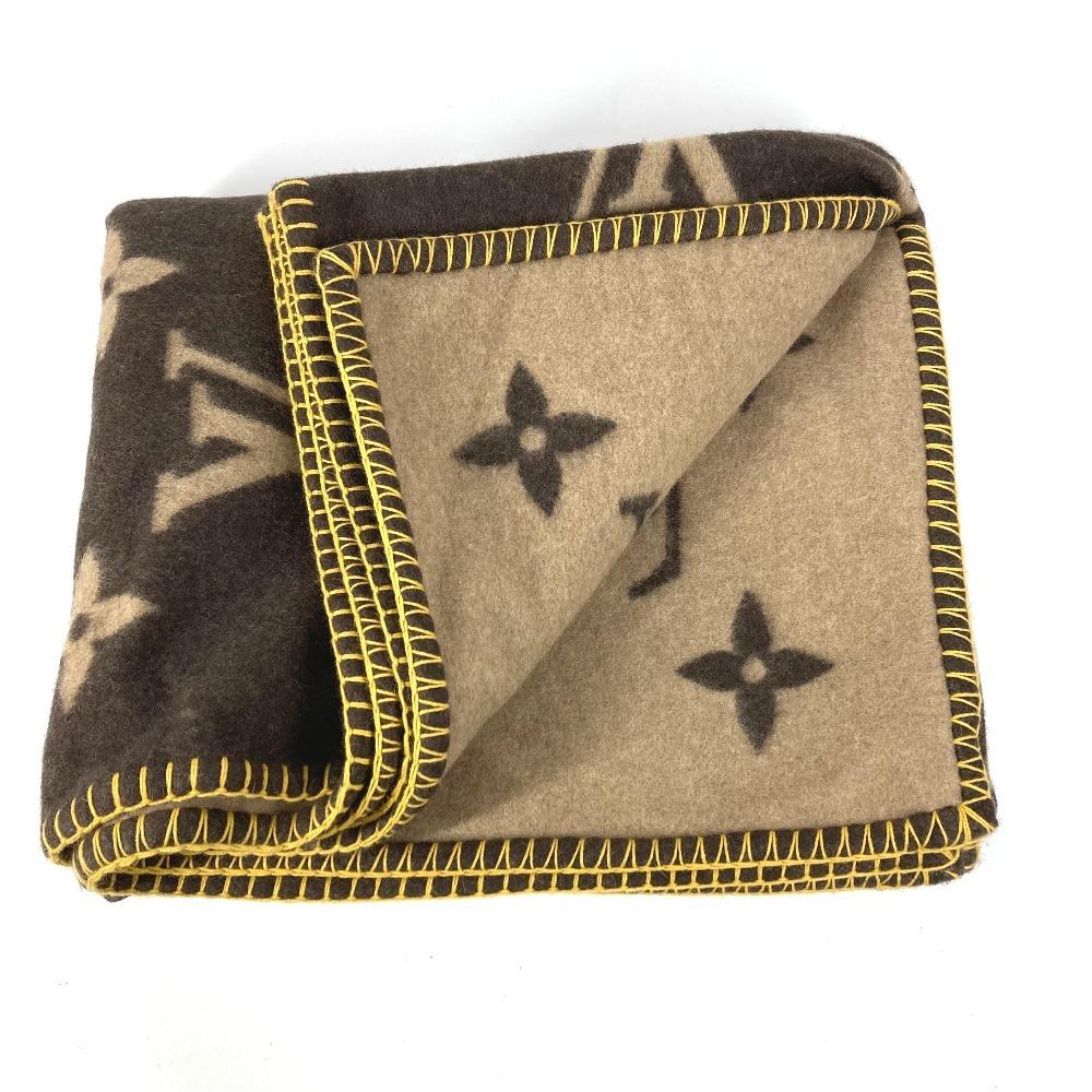 Louis Vuitton M92067 Monogram Rag Monogram interior throw blanket Angola Brown