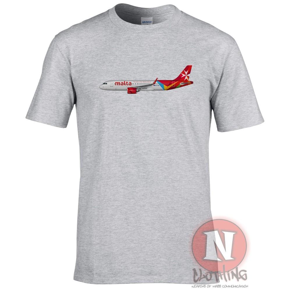 Air Malta Airbus A320 TShirt Plane Spotters Airline Crew Airports Travel Tee