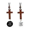 Automotive Grade Mirror Wooden Hanging Crosses Christian Vehicle Decoration Faith Statement Pendant
