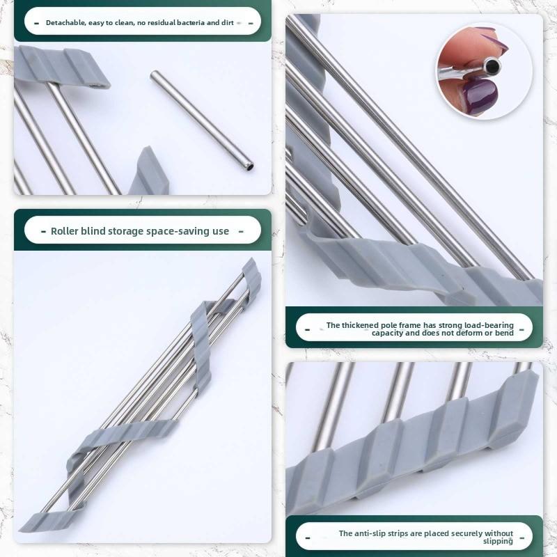 Foldable Triangle Dish Drying Rack Over The Sink Stainless Steel Drainer Space-Saving Corner Organizer for Kitchen Tools