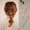 Catena per Capelli Vintage Color Oro per Donne Tendenza Frangia Metallica Fascia Intrecciata Accessori per Capelli Coda di Cavallo Copricapo da Matrimonio
