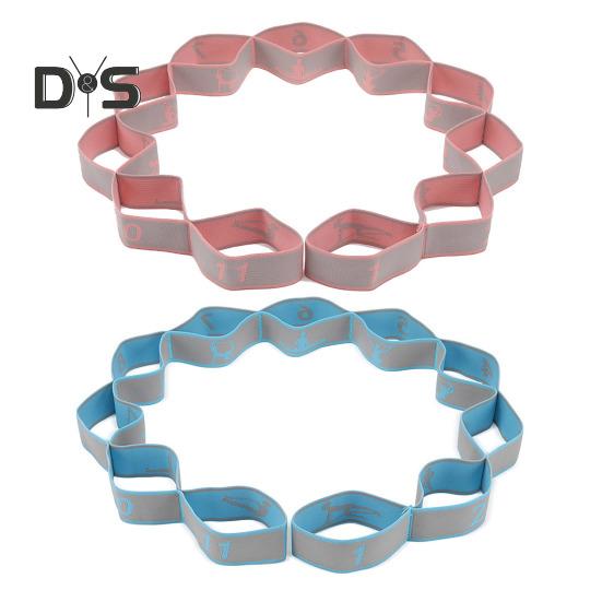 Yoga Stretching Strap with 11 Loop Physical Therapy Pilates Ballet Dance Body Leg Stretcher Elastic Band Home Gym Workout Resistance Band