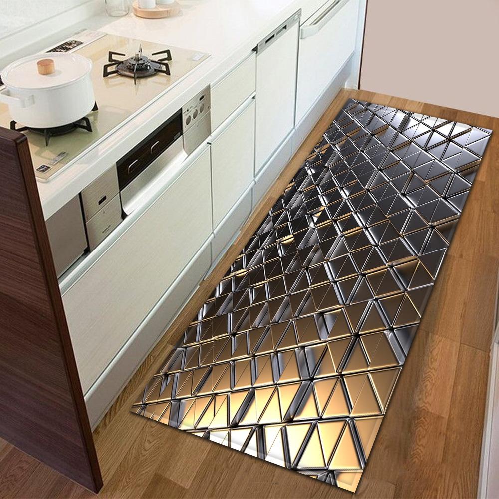 Entrance Door Mat Kitchen Bedroom Carpet Non-slip Floor Corridor Balcony Carpet Modern Printed Pattern Floor Mat