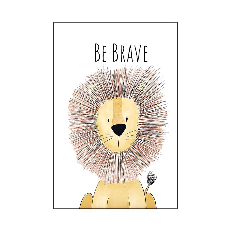 Cartoon Animal Canvas Painting Lion Monkey Crocodile Print Children's Room Wall Decor Elephant Poster for Living Room Home Decor Unframed