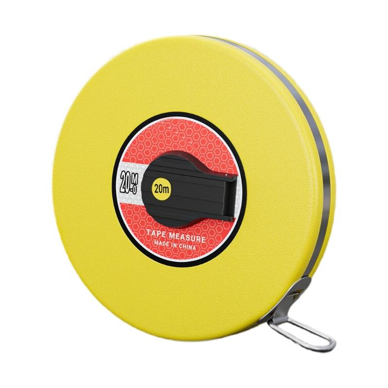 10/15/20/30/50m Hand Crank Fiberglass Tape Measure Feature Shockproof ABS Housing for Longevity Construction Ruler Tape