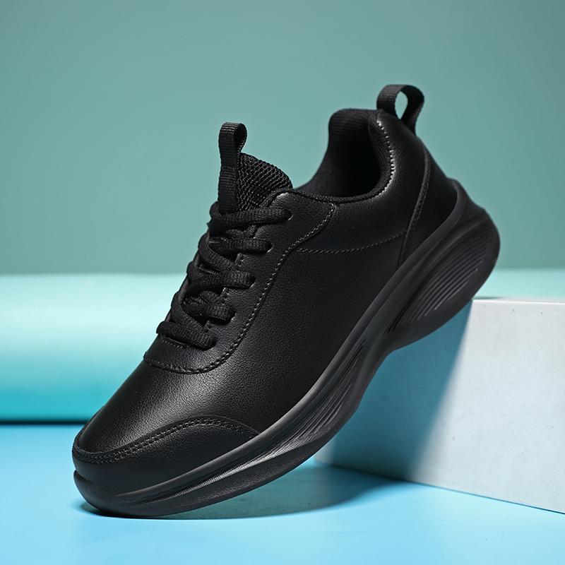 Soft-soled sports shoes autumn new leather waterproof casual running shoes lightweight shoes shock-absorbing running shoes