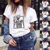 Women's  Soft Printed Tunic Fitness Sports  Elegant Summer Tee Top Blouse
