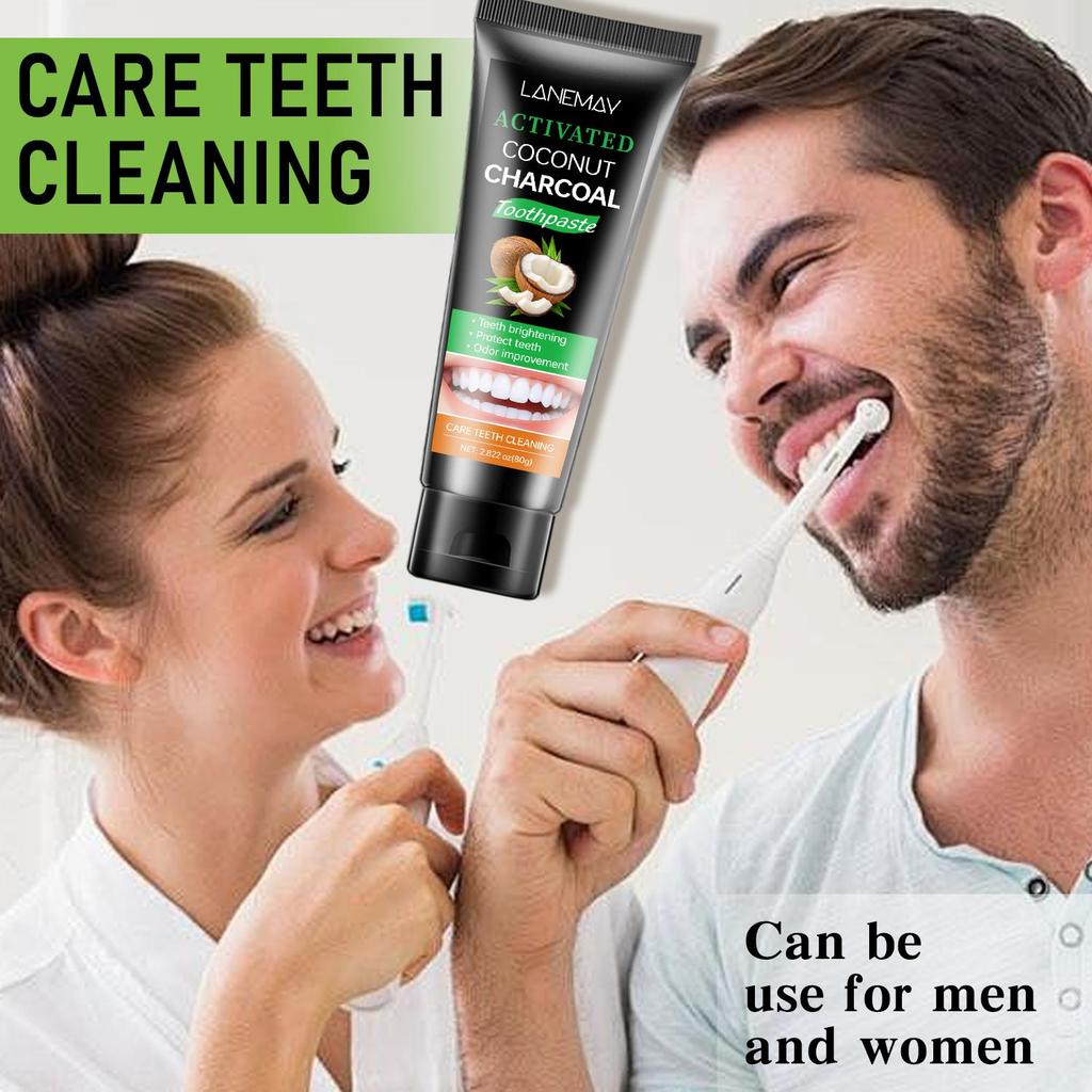 Activated Coconut Charcoal Toothpaste-Deep Cleaning With Coconut Charcoal-Promotes A Healthy Oral, 80g