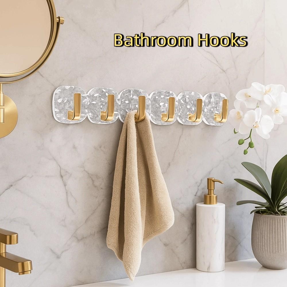 2PCS Wall Mounted Key Bag Hooks Punch-free Wall Hook Rack Durable Bathroom Hooks  Bathroom