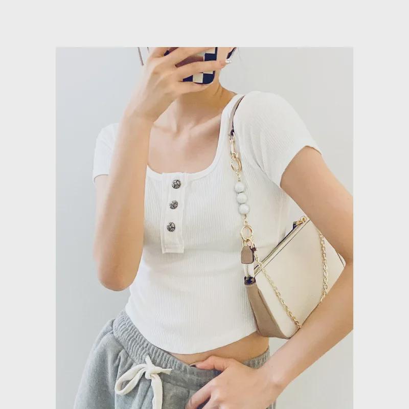 COAC Mahjong Bag Chain: Transform Your Shoulder Strap with Pearl Chain Accents