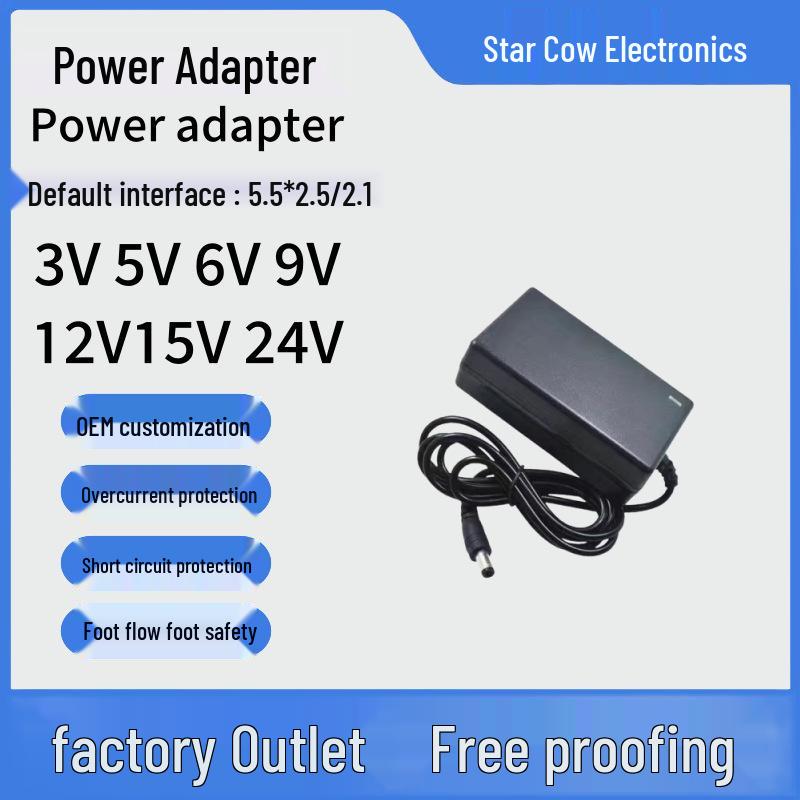 US/EU Standard Switching Power Adapter for LED Strips: 12V, 15V, 24V
