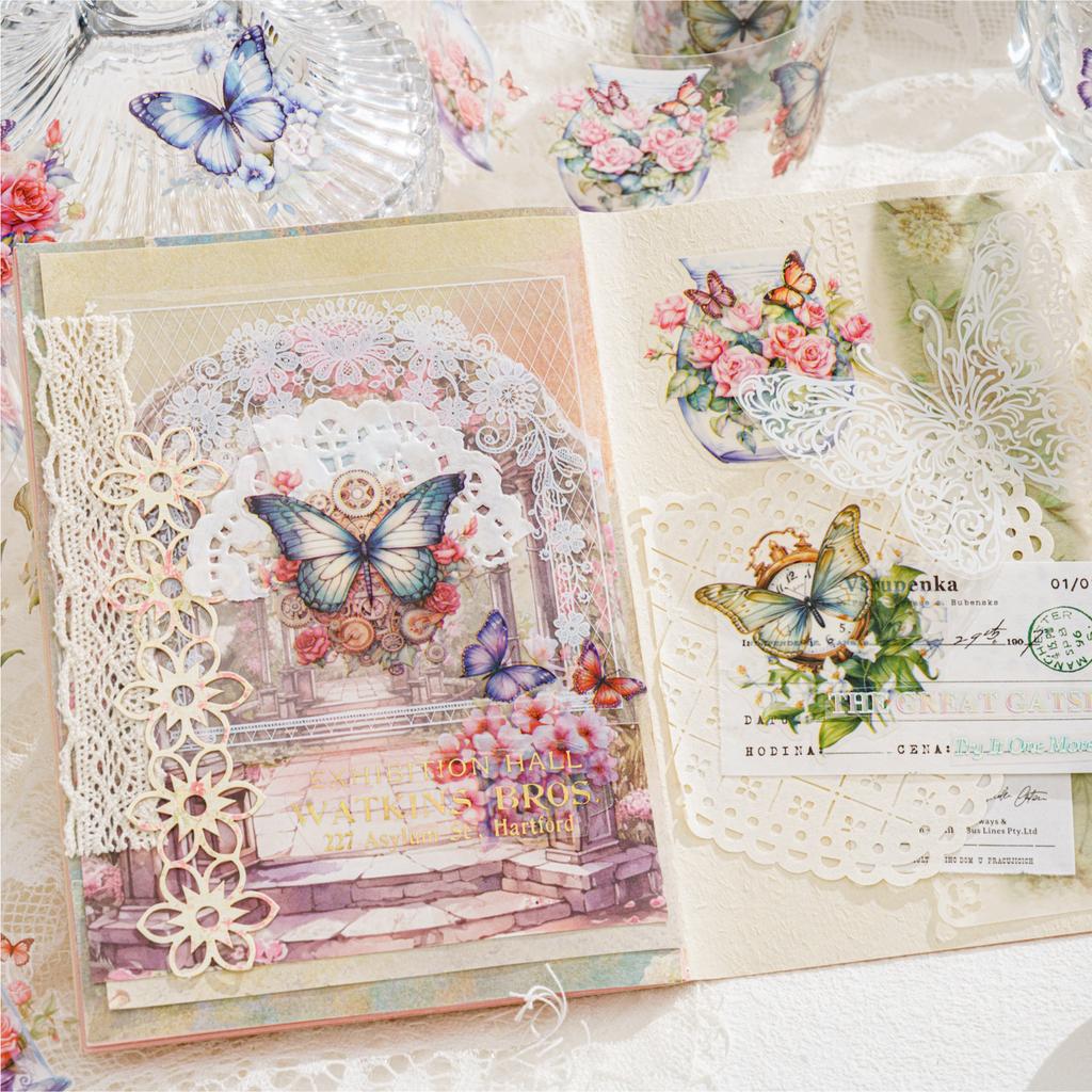 50mm*2m Romantic Life Theme Decoration PET Plant Ledger Material Flower Tape DIY Scrapbooking Hand Made Masking Tape
