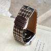 Woolen Fabric Leather Strap for Apple Watch Series 10 9 8 7 SE 6 5 4 3 2 1 42mm 41mm 40mm 38mm Watch Band