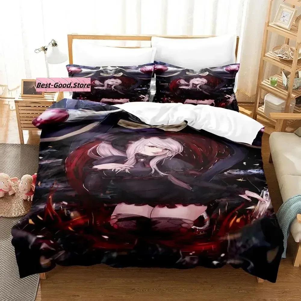 OVERLORD Bedding Set Single Twin Printed Bed Set With Pillowcase Bed Duvet Cover Soft Single Double Queen Super King Size