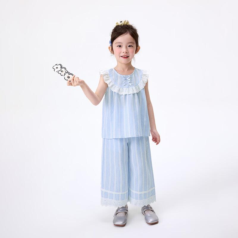 Little Inman Girls' Plaid Sleeveless Top & Pants Set