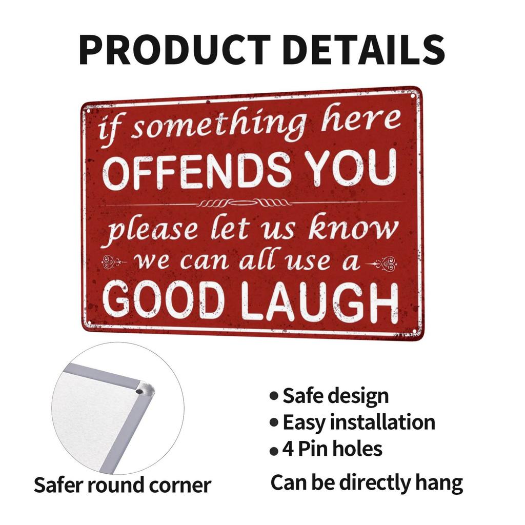 1pc Vintage Metal Sign, Relax We Are All Crazy It Isn't A Competition Metal Sign Wall Decor for Home Bar Coffee Office 12x8 Inch