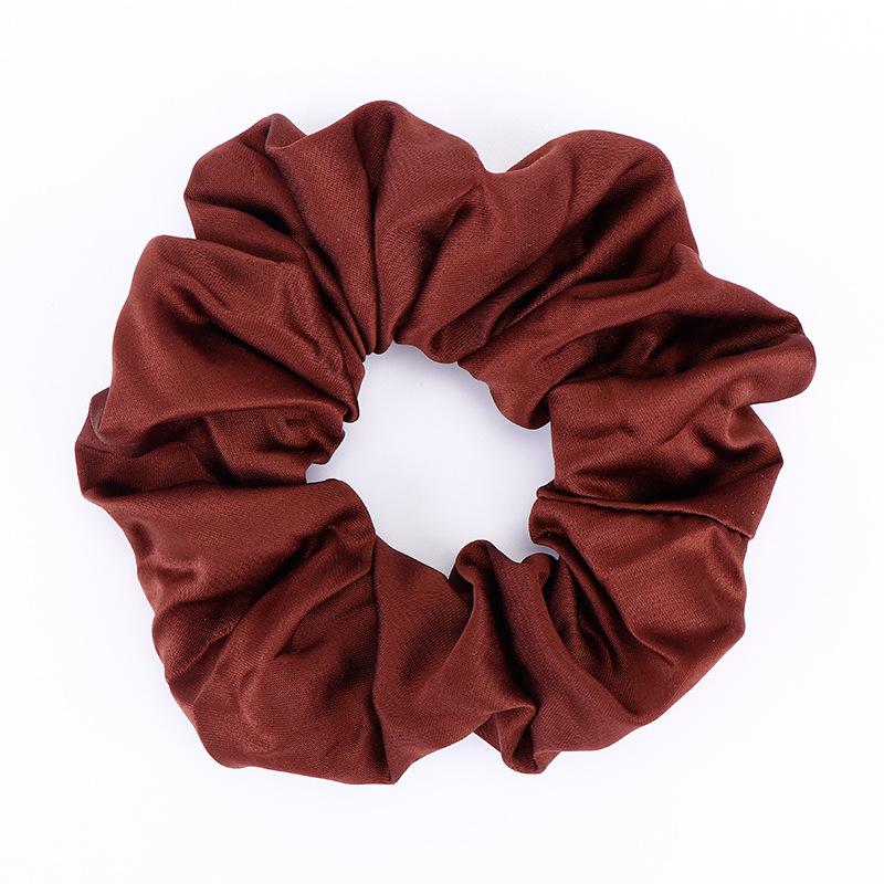 Einfarbiges Haargummi-Set für Damen, Satin, matt, Satin, Farbe, Tanga, Blumen-Haarschmuck, Stall, Nachtmarkt