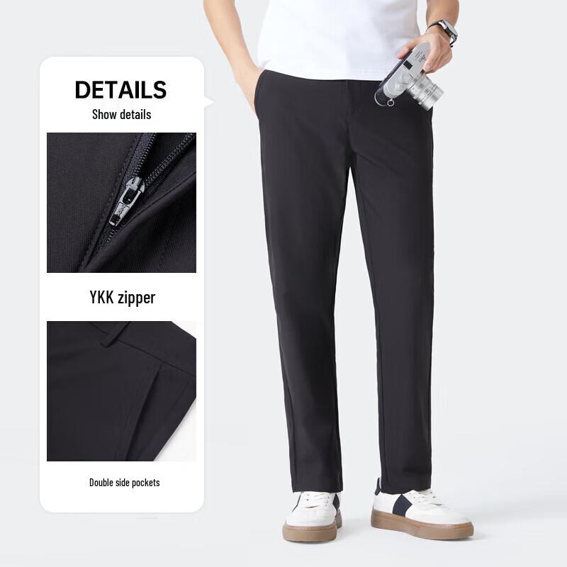 Camel Men's Straight-Leg Anti-Wrinkle Casual Pants