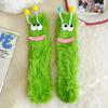 3D Novelty Face Fuzzy Socks Winter Coral Fleece Floor Socks Couple Sleep Socks Christmas Stockings Funny Cartoon Monster Socks