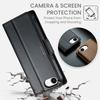 For iPhone 17e/16e Case With Card Holder, Wallet Case with RFID Blocking, Durable Leather Kickstand Magnetic Clasp Shockproof