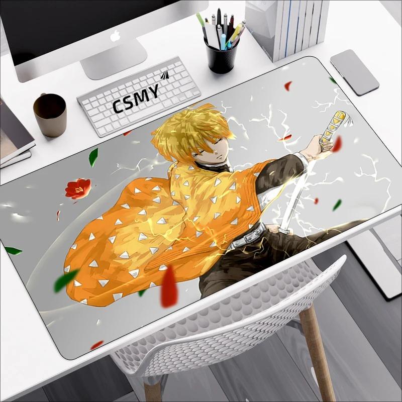Demon Slayer Mouse Pad Gaming Laptops Keyboard Mat Deskmat Pc Desk Protector Mousepad Gamer Office Mats Anime Mause Mice Carpet