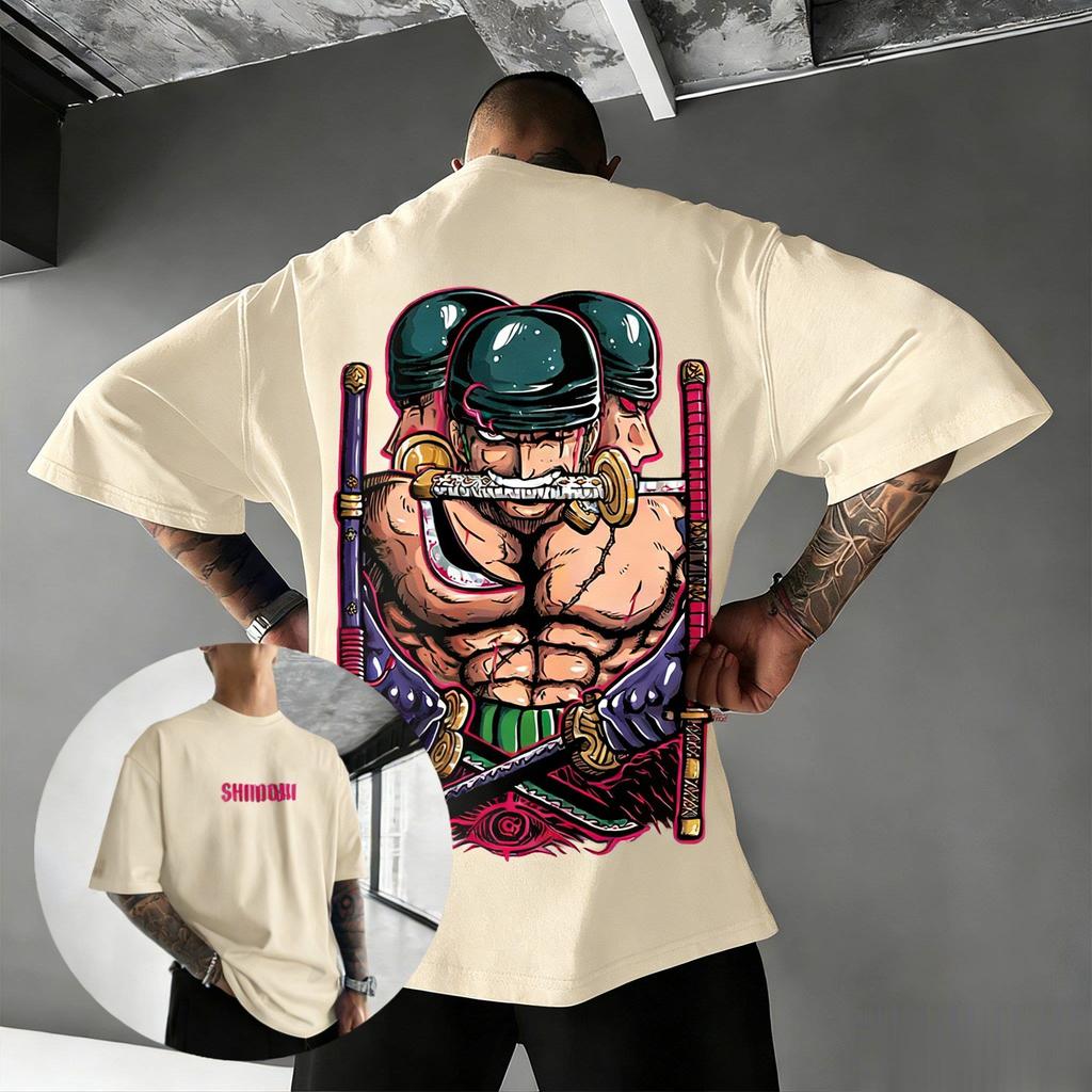 Oversized Vintage One Piece Zoro Graphic T Shirt Men Women Short Sleeve Tee  Anime Print 2026 Summer Y2k Streetwear Casual Tops