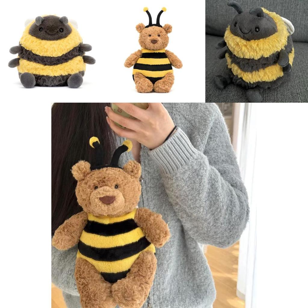 Bee Bear Plush Toy With Pp Cotton Filling For Teenagers And Adults