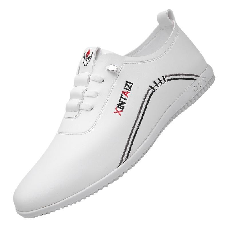 Spring and Autumn New Men's Business Casual Leather Shoes Men's Soft Leather Soft Sole Feet White Shoes Loafer Shoes Men's Shoes