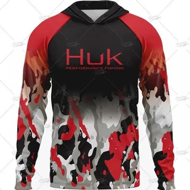 Mens Womens Quick-Dry UV Protection Hooded Fishing Shirt Lightweight Breathable Outdoor Performance Top