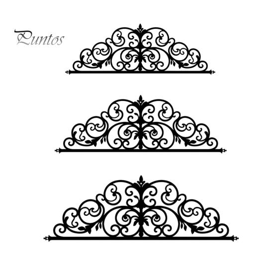 Metal Wall Art Scroll Art, Black Decor, 2D Sculpture for Versatile Decoration Living Room, Elegant Home Decor Hallway Front Porch Bedroom Above