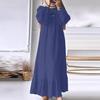 2024 Women's Retro Puff Sleeve Ruffle Dress with Pockets - Spring/Autumn Collection