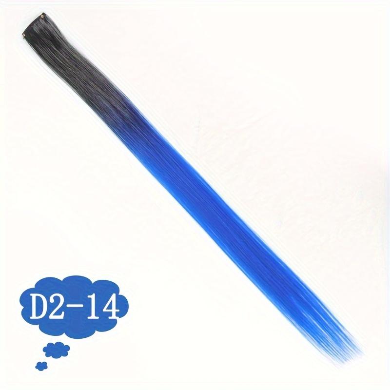 Synthetic Wig Extension 24inch Sparkle Shiny Tinsel Hair Gold Thread Colorful BB Clip Hair Extension