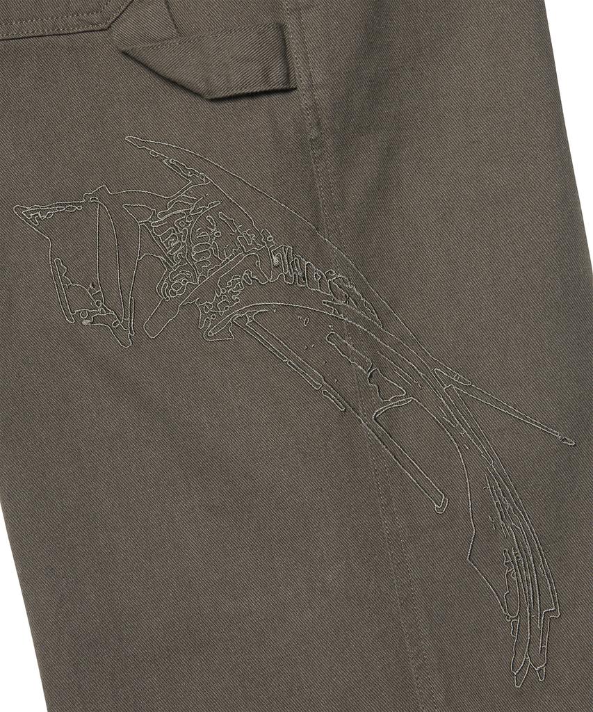 Nomaenyueol Side Graphic Pants - Charcoal