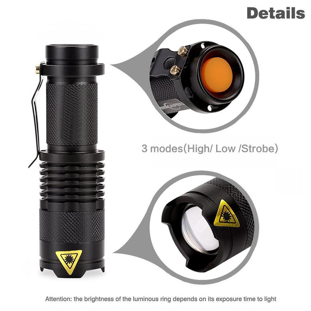 Portable Mini Handheld Powerful LED Tactical Pocket Flashlight Bright