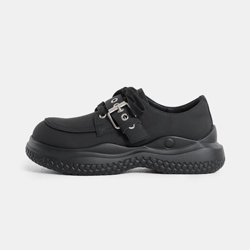 Casual Thick Bottom Small Leather Shoes Elevated Increase 2024 New Fashion Simple All-match Solid Color Women Shoes Autumntime