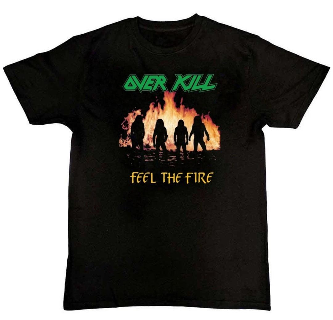 Overkill FEEL THE FIRE 1985 Graphic Print Mens T-Shirt XL