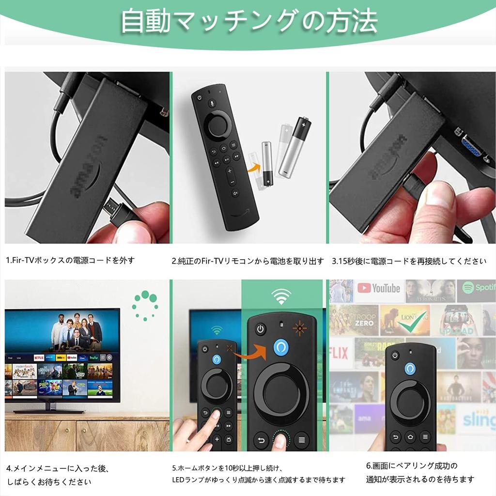 Ersatzfernbedienung für Fire TV Stick Light MAX CUBE Fernbedienung mit voreingestellten App-Tasten und Sprach-TV-Fernbedienung Ersatzfernbedienung Japanisch