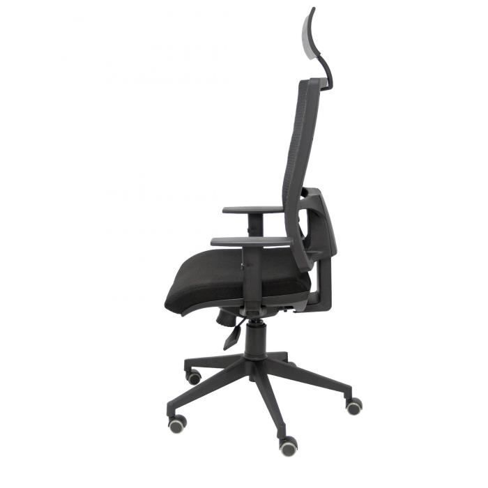 Chaise De Bureau Ergonomique PIQUERAS Y CRESPO Horna - Noir - Tissu - Avec Appui-tête