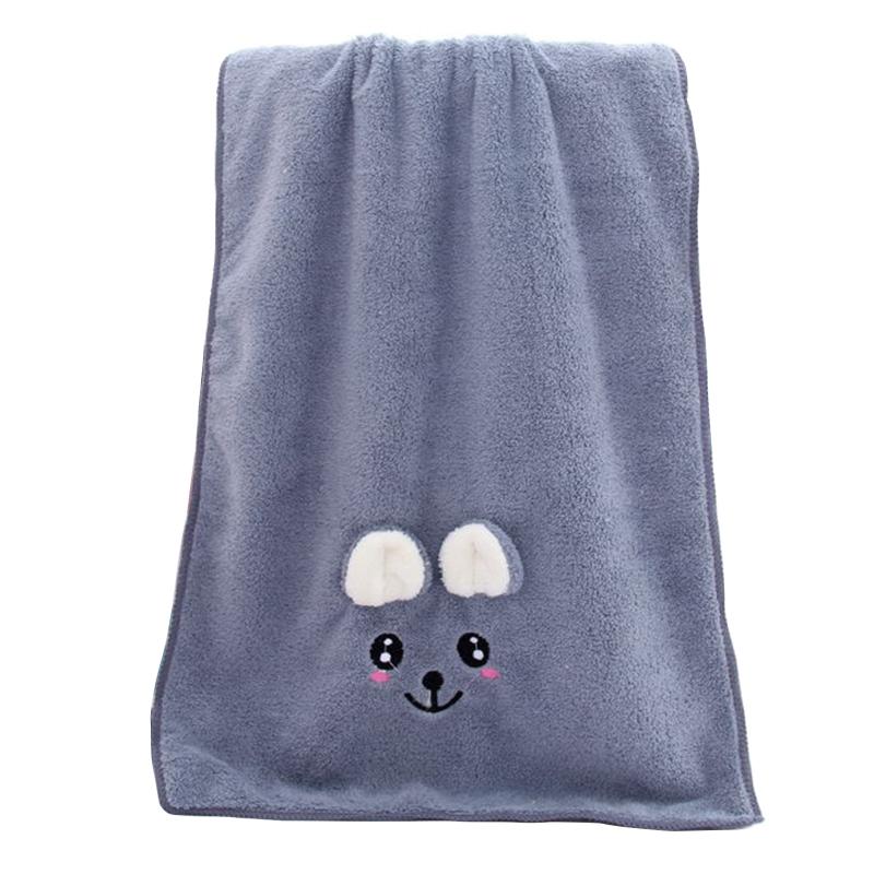 

Милое банное полотенце с зайчиком для взрослых и детей, ультрамягкое полотенце для рук и лица, полотенца из кораллового бархата, высокоабсорбирующие мочалки для дома темно серый