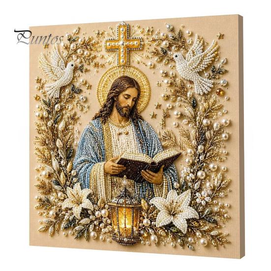 Christmas Home Decoration Faux Pearl Art Kit, DIY Snowman Painting 3D Festive Living Room Accents Xmas Scenes Crafting Project for Adults Beginners,