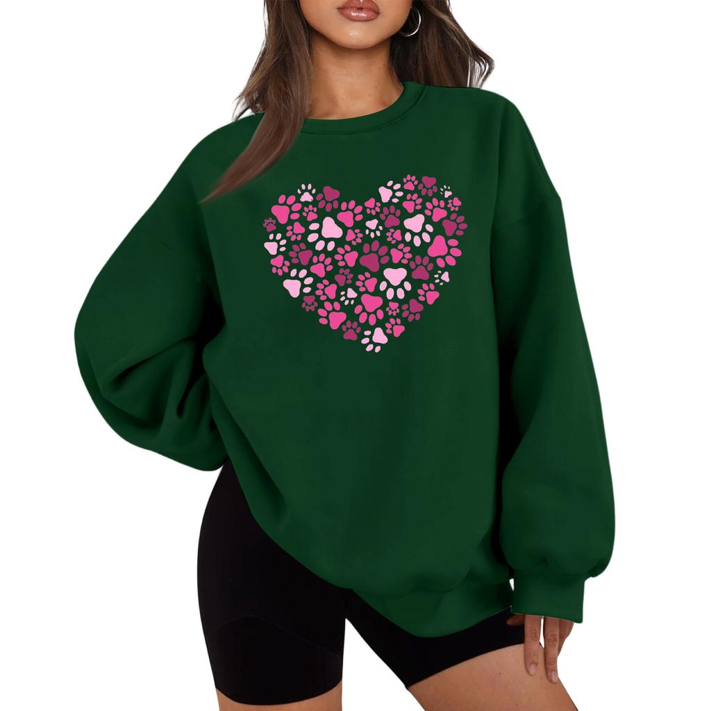 Dámská mikina s kulatým výstřihem Podzimní grafické mikiny Dovolená Dlouhý rukáv Spuštěná ramena Pulovr