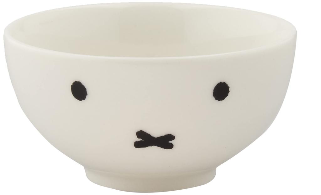 Kanesho Pottery Dick Bruna Face Miffy Rice Kitchen Rice Miffy Microwave and Dishwasher Made in Product Number 409120 (Kaneshotouki) "Miffy Up" Bowl,